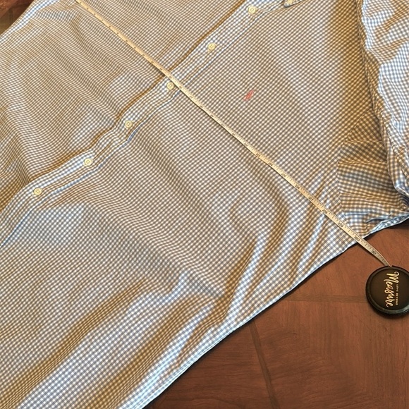 POLO RALPH LAUREN Men’s Blue and White Checkered Shirt, 18 34/35 - Picture 5 of 11